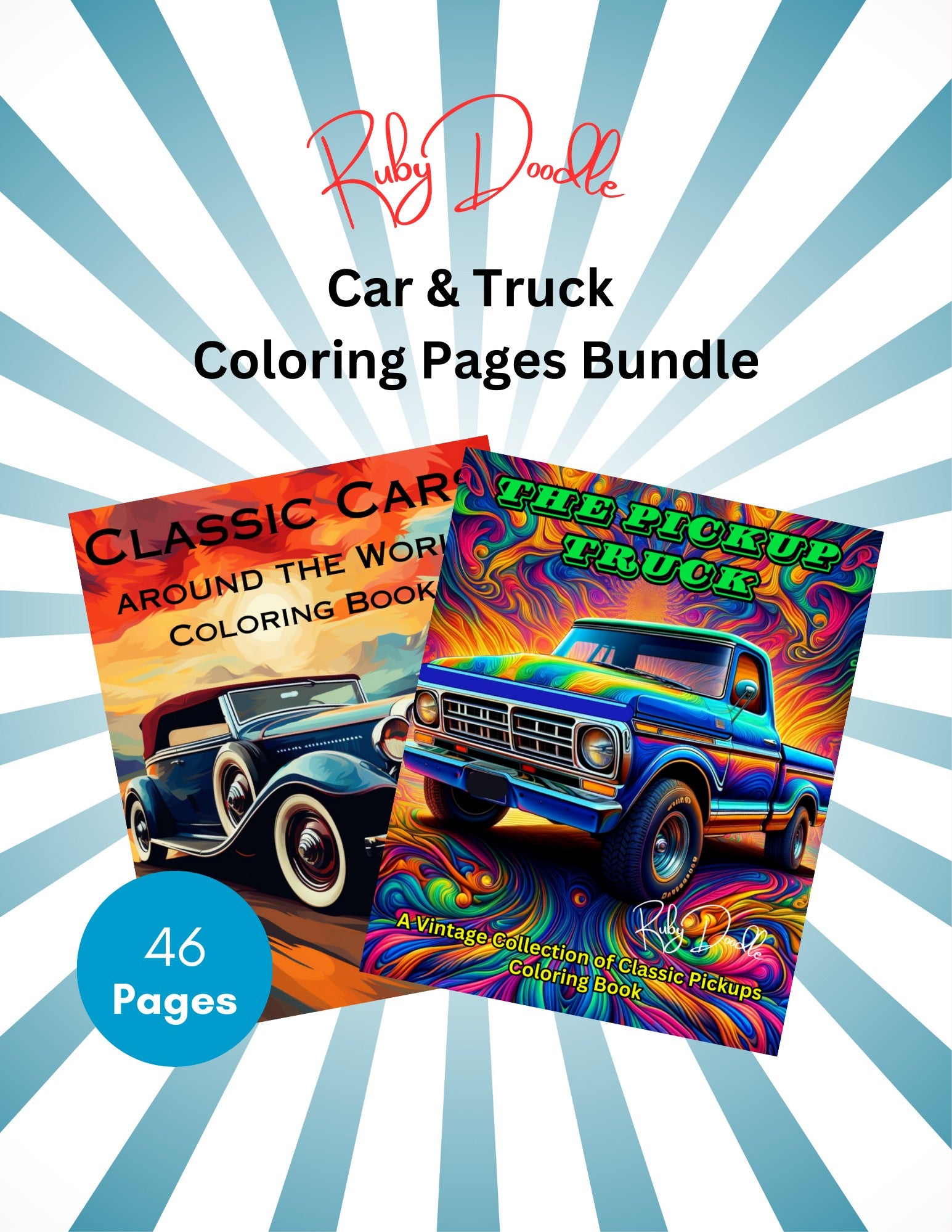 Classic Cars and Pickup Truck digital bundle cover