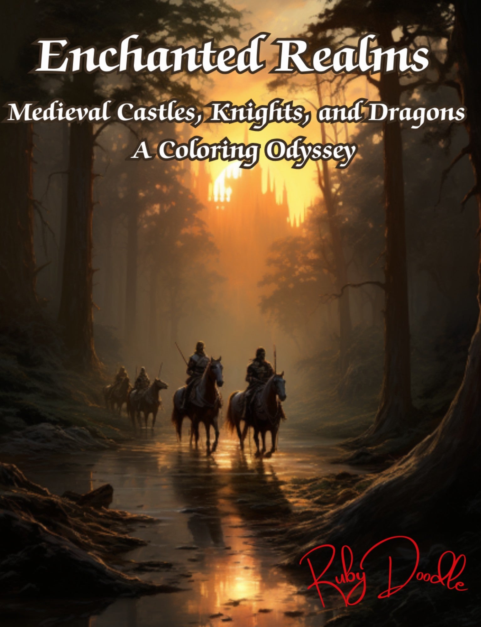 Enchanted Realms coloring book cover