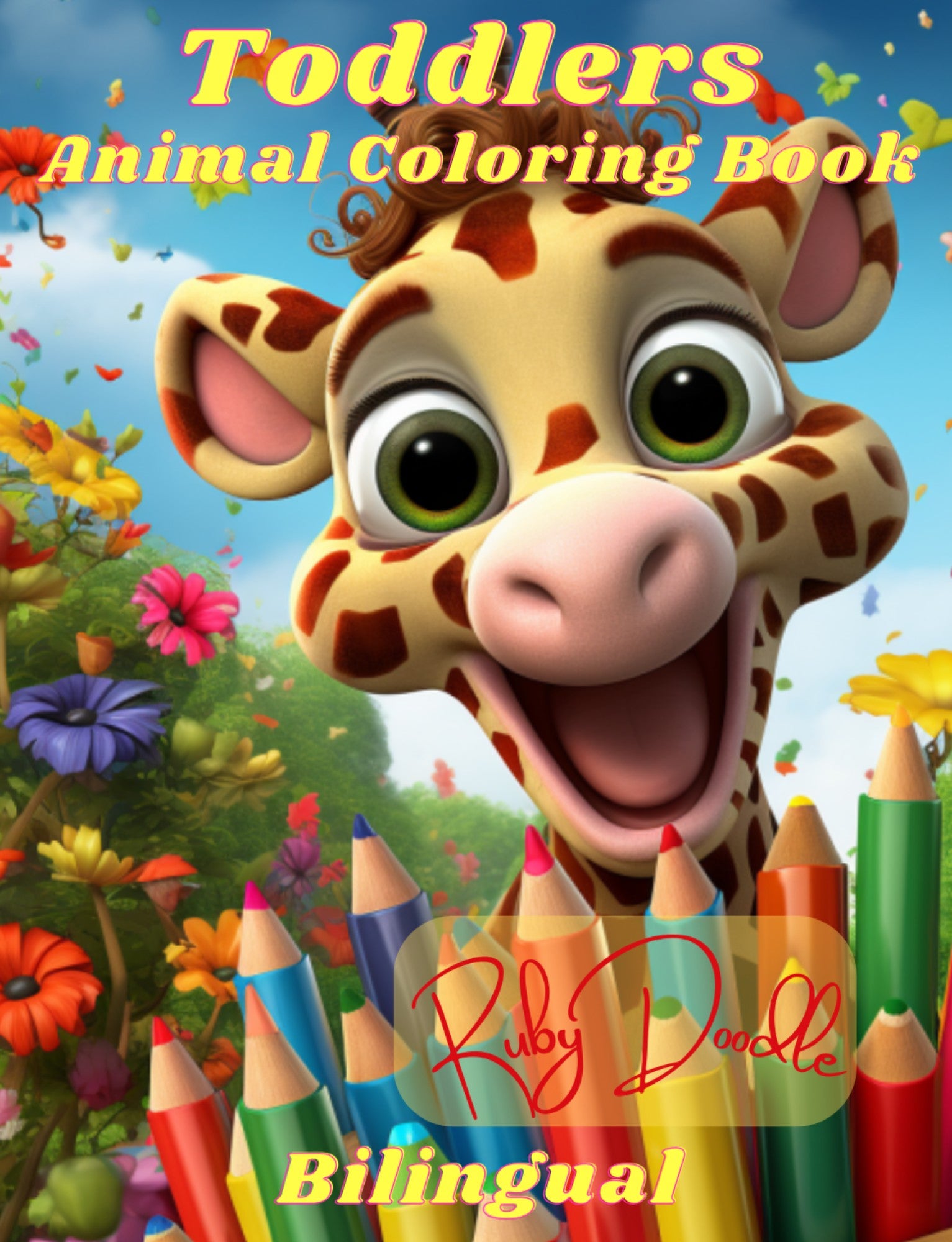 Toddlers Animal Coloring Book cover