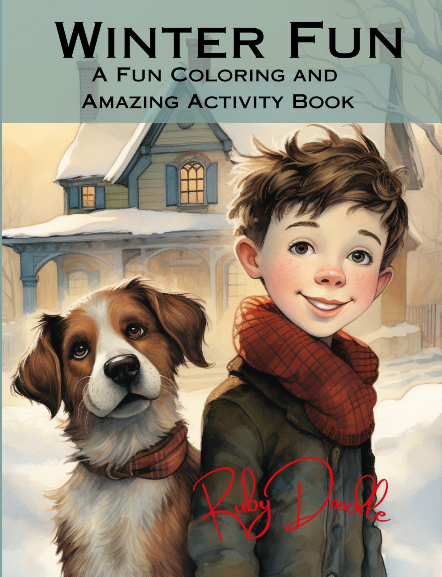 Winter Fun coloring and activity book cover