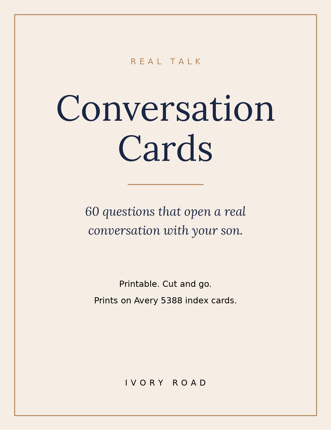 Real Talk Conversation Cards cover
