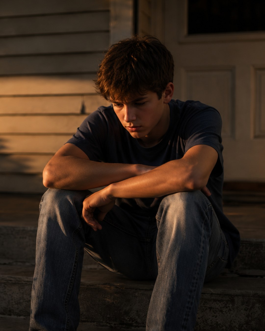 Teen boy with frustrated expression, representing the emotional signals behind teen anger